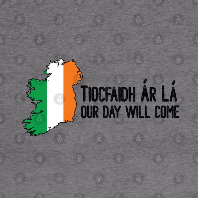 Tiocfaidh Ár Lá - Ireland with flag overlay by Caleb Smith, illustrator